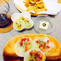 Snapdishの料理写真:今日は一人だから飲む♡|さっちさん