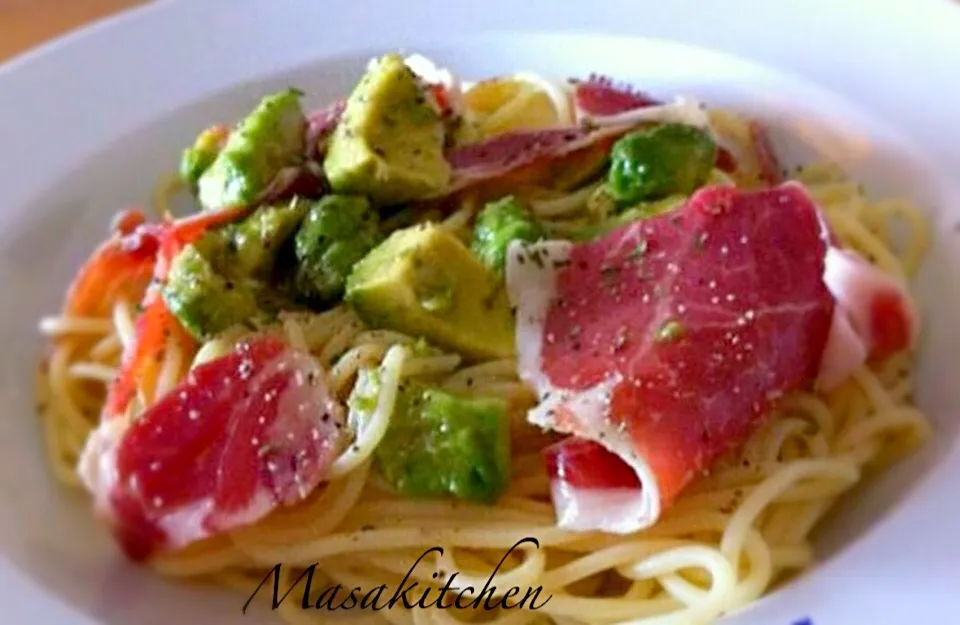 Avocado and raw ham pasta|Masakiさん