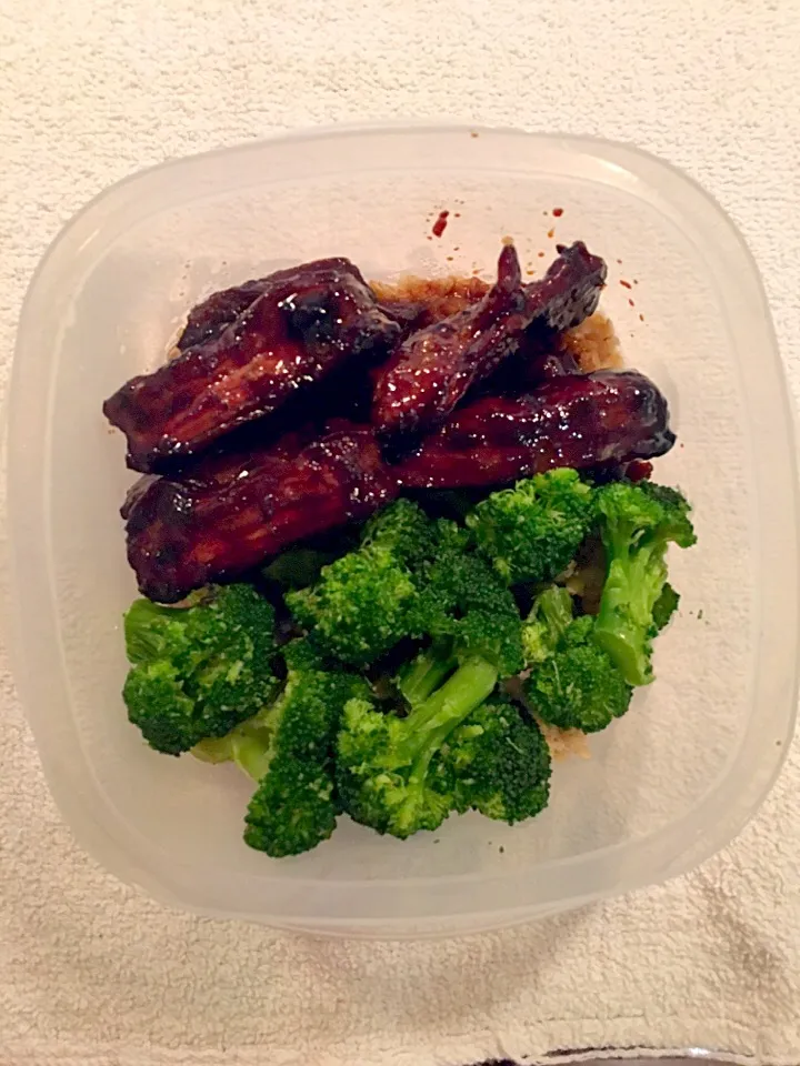 Roasted beef with steam oatmeal and broccoli|huy toさん