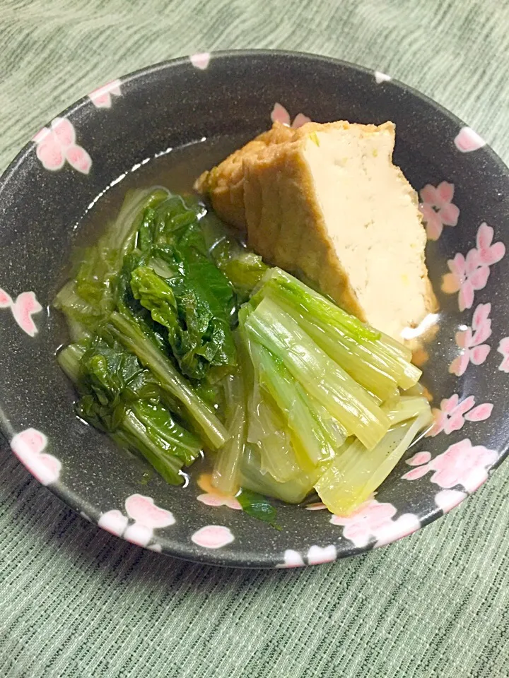 しろ菜と厚揚げの煮浸し|iworksさん