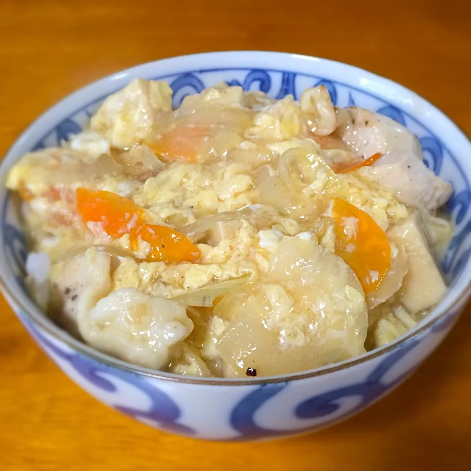 Snapdishの料理写真:煮物の煮汁で親子丼|Hiroya Fujiiさん