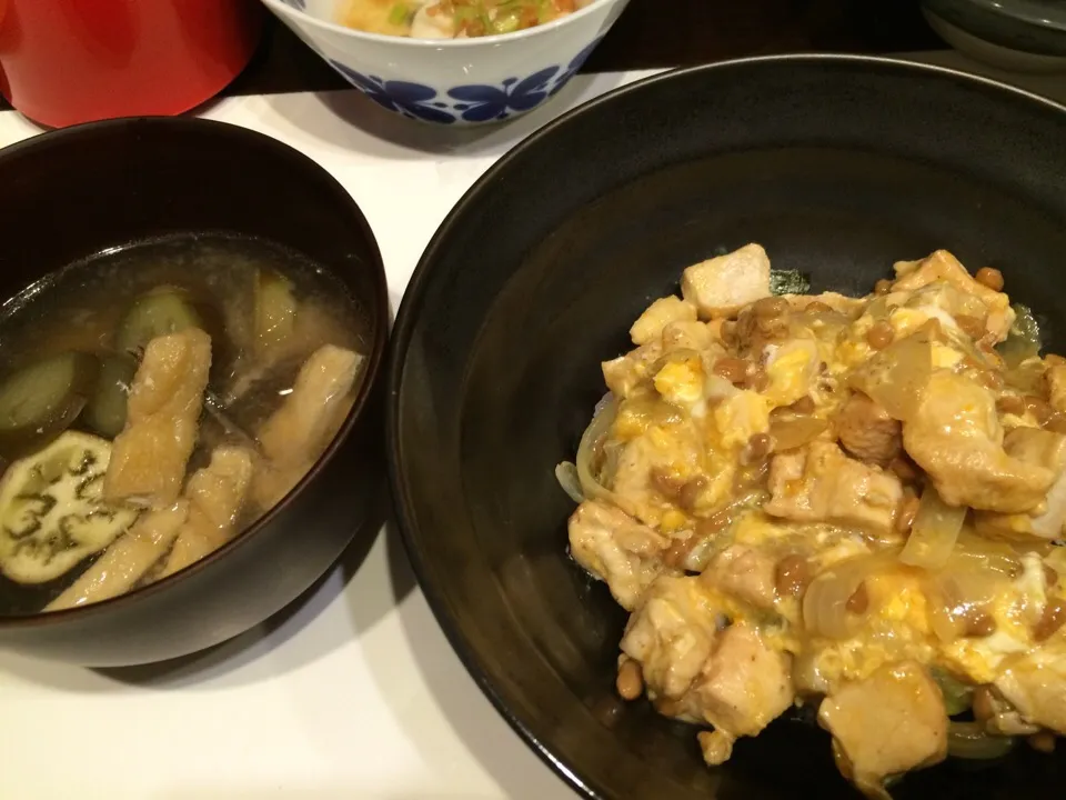 辛子醤油でいただく納豆親子丼|gintanさん