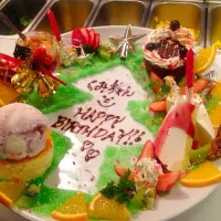 Snapdishの料理写真:Wendy's Christmas tree Birthday plate🐇🎂🎁💝|Atsuko Wendyさん