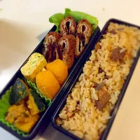 久々の娘弁当🍒11月16日
ミルフィーユカツ 南瓜の煮物 鶏ご飯|Misuzu Arakiさん