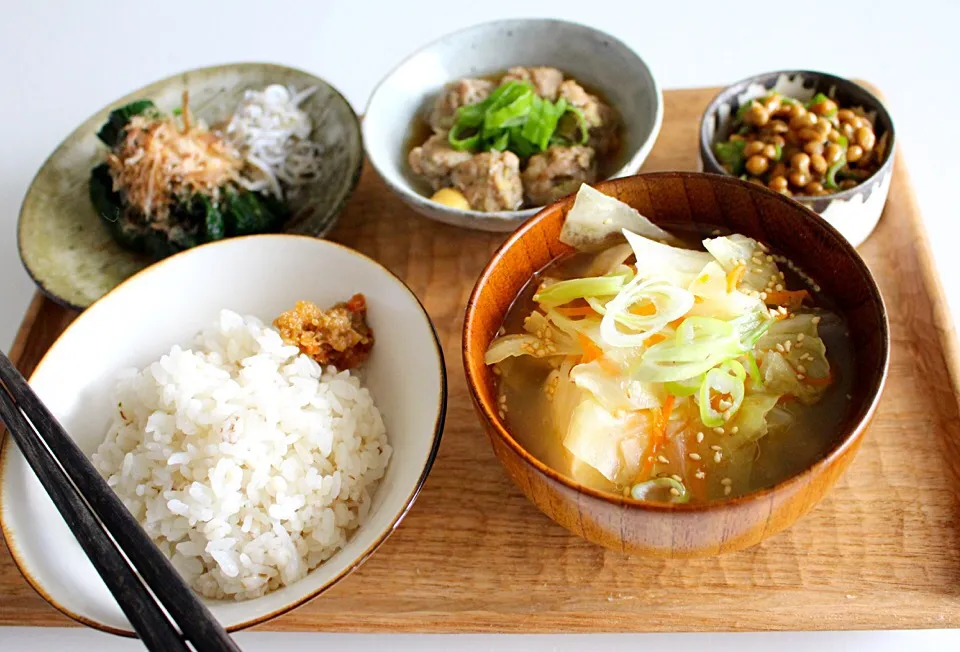 本日の朝食^ - ^|もも太郎さん