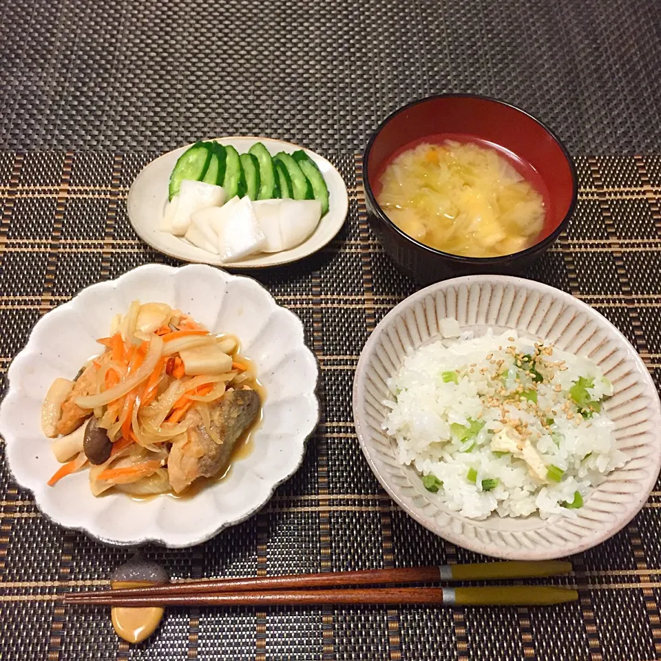 かぶご飯、鮭のしょうが入り南蛮漬け|はらしおりさん