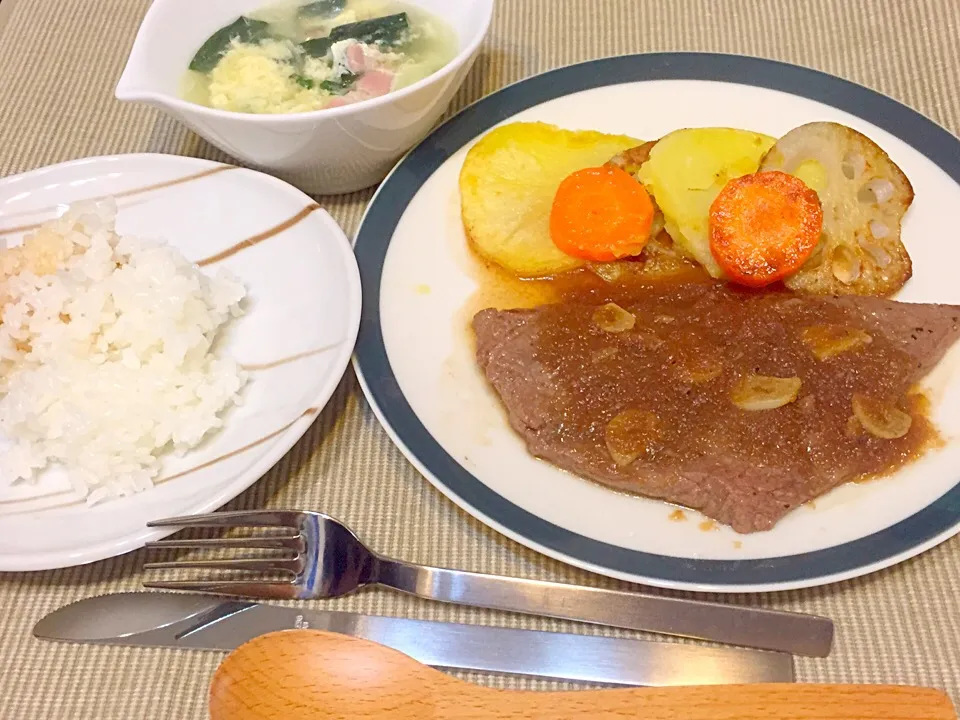 お家でランプステーキ🍴⭐️|ちーさん