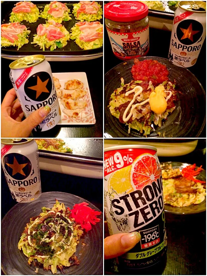 mini Cabbage pancake(pork)♨ミニお好み焼き(豚たま)🎵|🌈Ami🍻さん