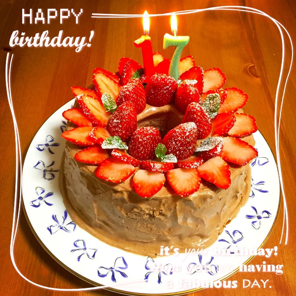 Snapdishの料理写真:birthday cake♪♪|@mano*さん