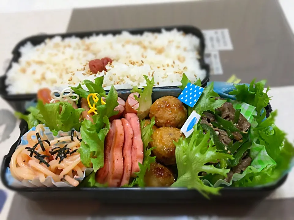 Snapdishの料理写真:息子弁当@124.|もりさん