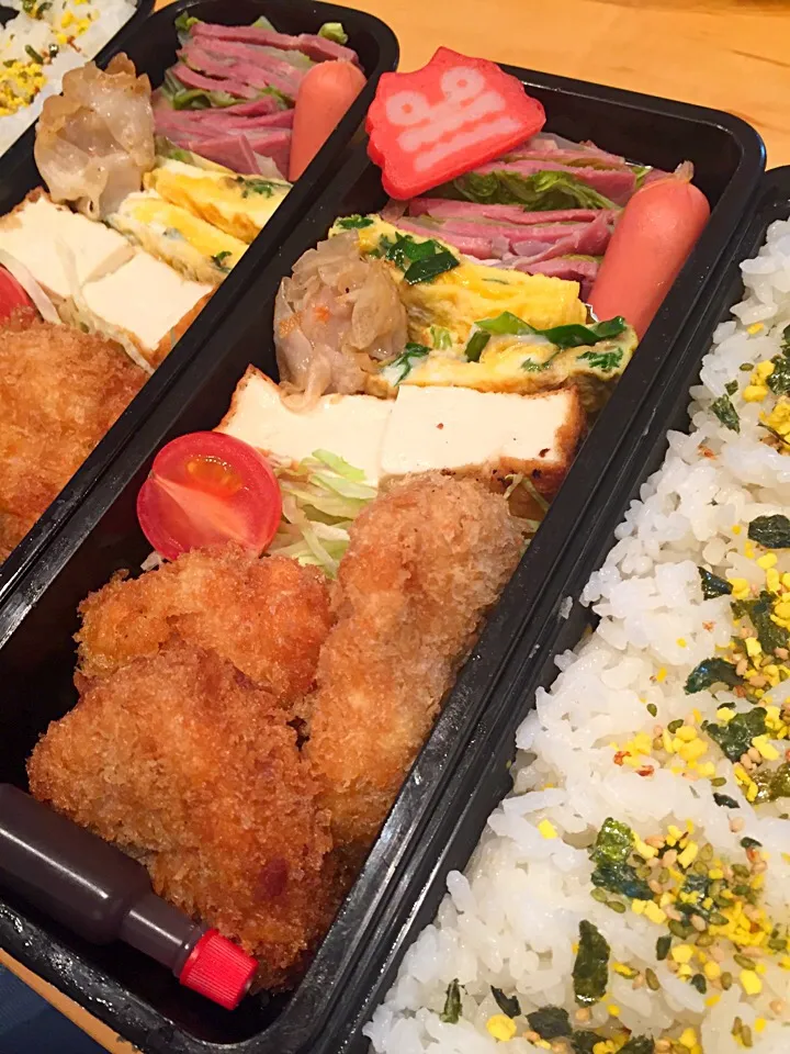 Snapdishの料理写真:今日の親父弁当！|沖縄「ピロピロ」ライフさん