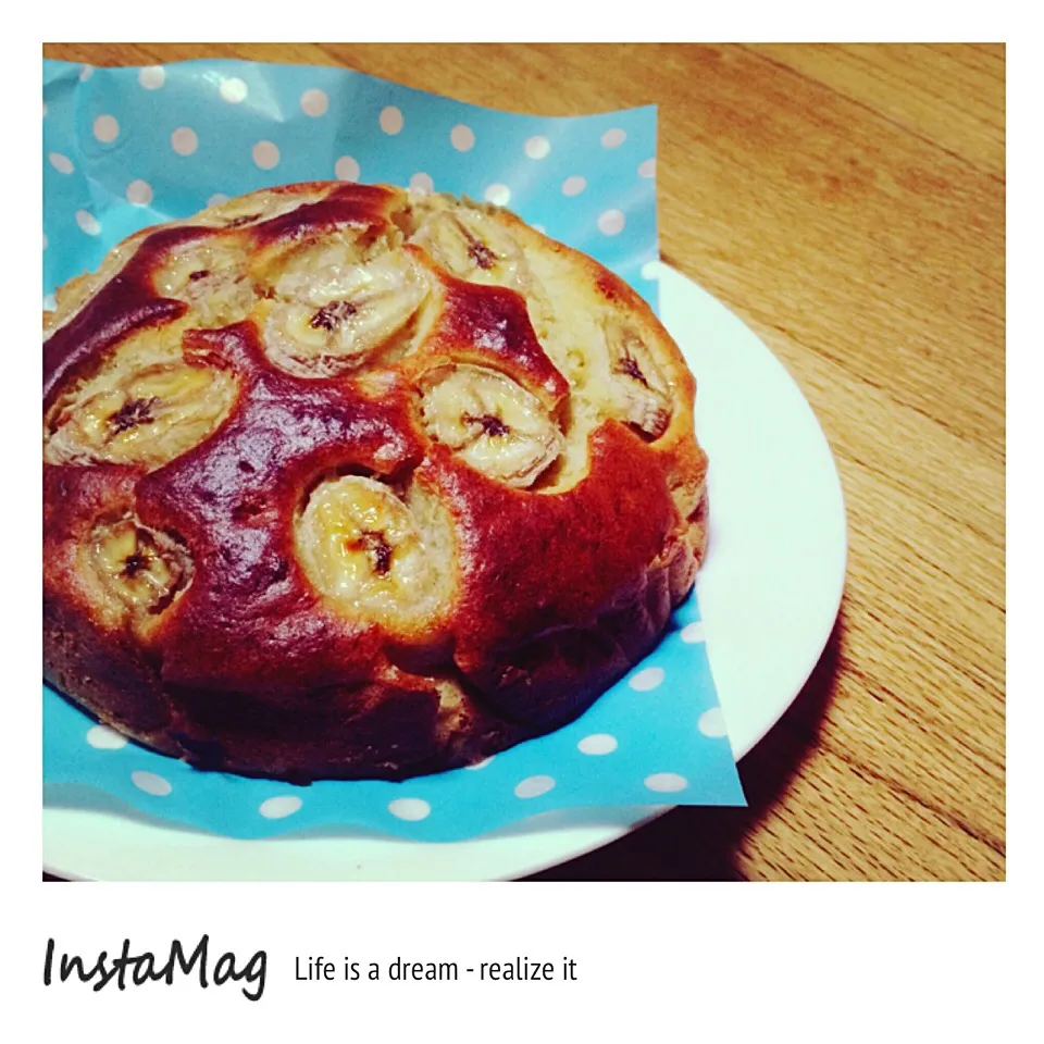 Snapdishの料理写真:ﾊﾞﾅﾅcake(´◡͐`)ʓ৸ʓ৸♪|sally.127さん