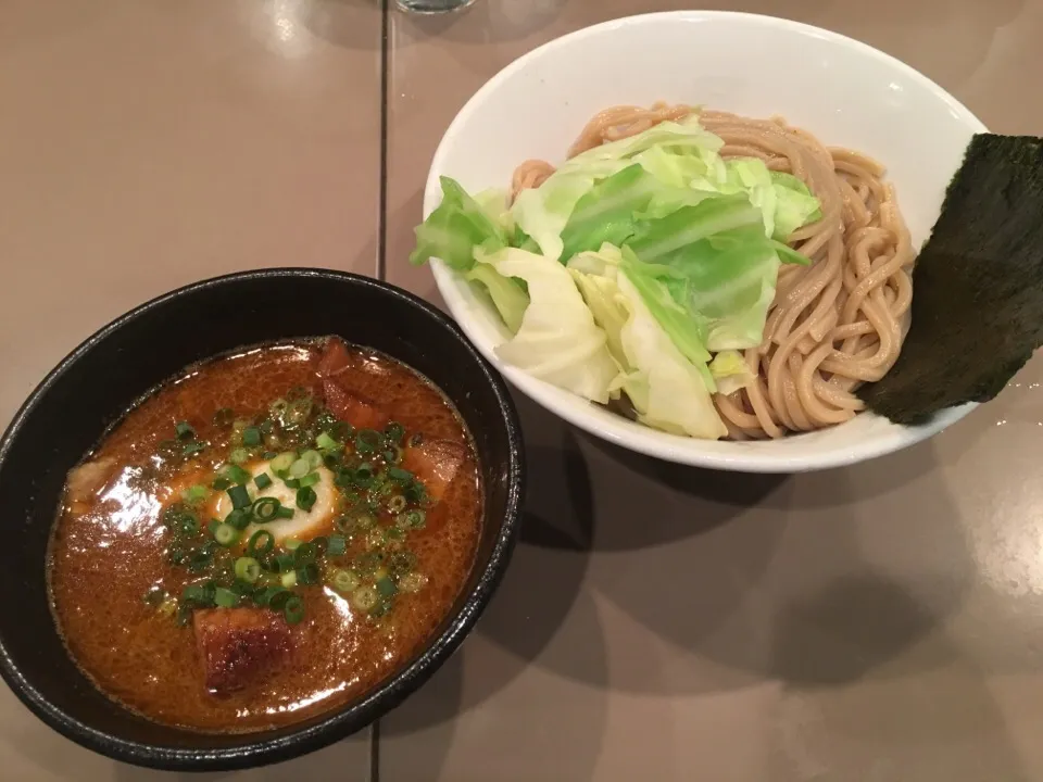 エビ肉玉子入りつけ麺|マロさん