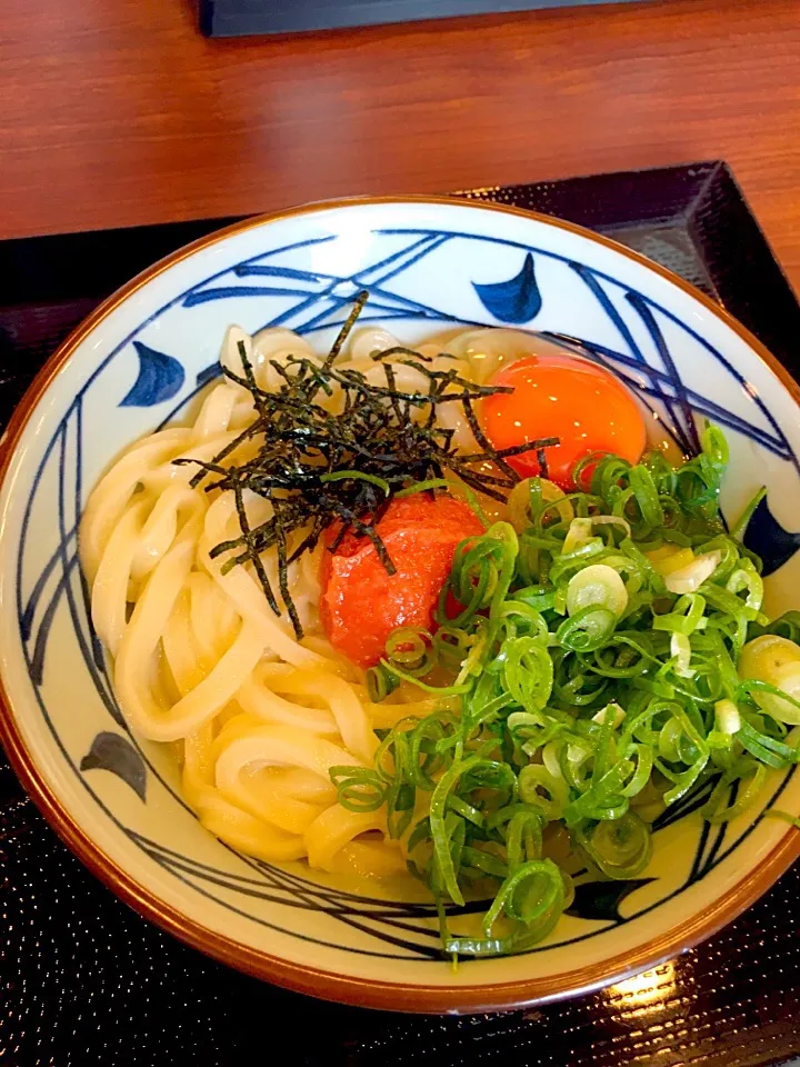 明太釜玉うどん〜in丸亀製麺|のんきーもんきーさん