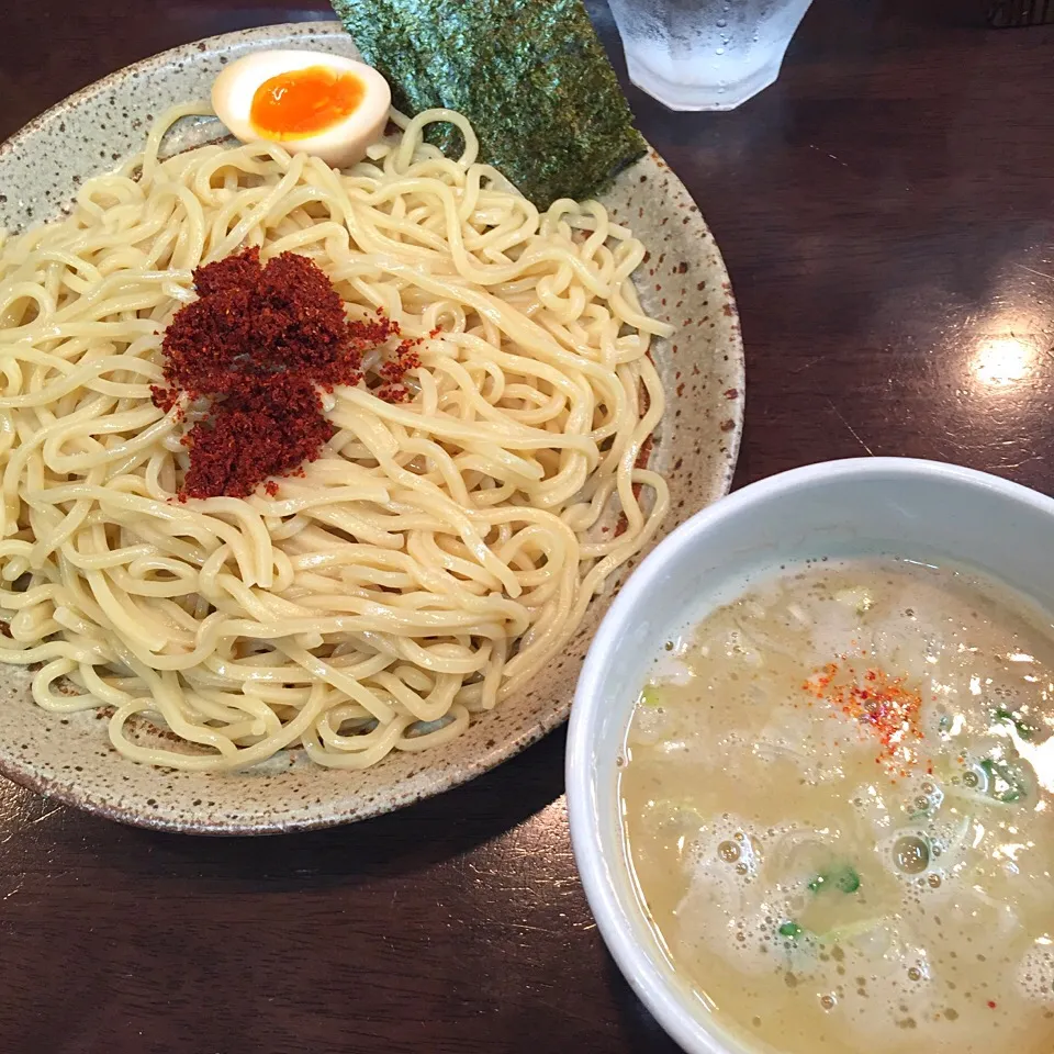 塩つけ麺中盛＋半分玉子@藤丸(中野)|塩豚骨さん