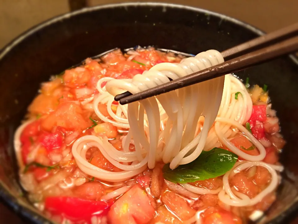 トマトぶっかけ温めん7|半田手延べそうめんの店 阿波や壱兆さん