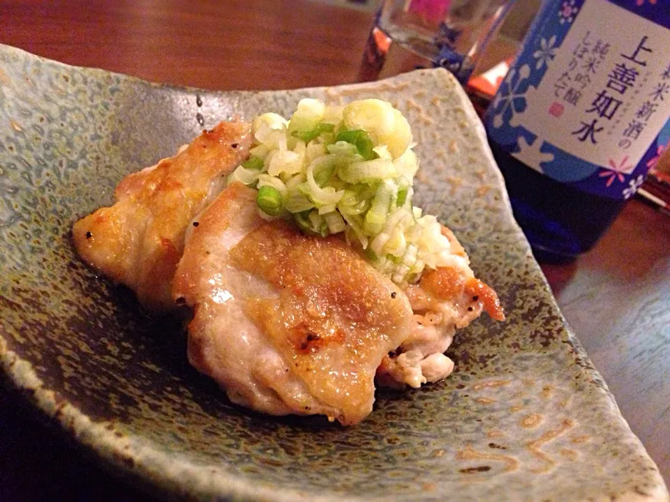 チキンソテーかぼす塩のネギダレかけ|ちっきーさん