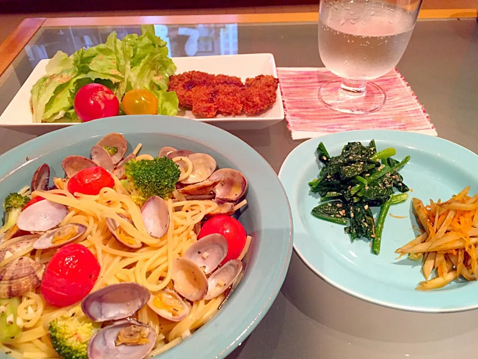 今夜も残り物でご飯☆あさりの酒蒸しのリメイク パスタ😅|Tomomi Booさん