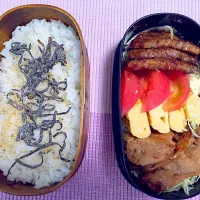 Snapdishの料理写真:旦那さん#わっぱ弁当|よぴさん