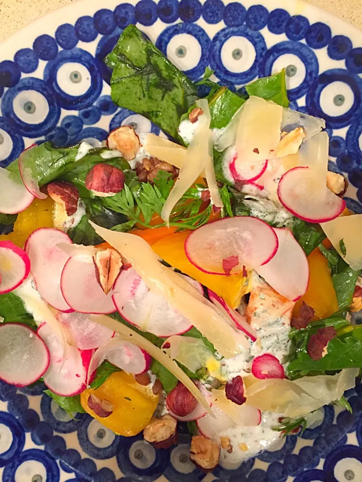 Winter veggie rye berry salad|Matthew Cashenさん