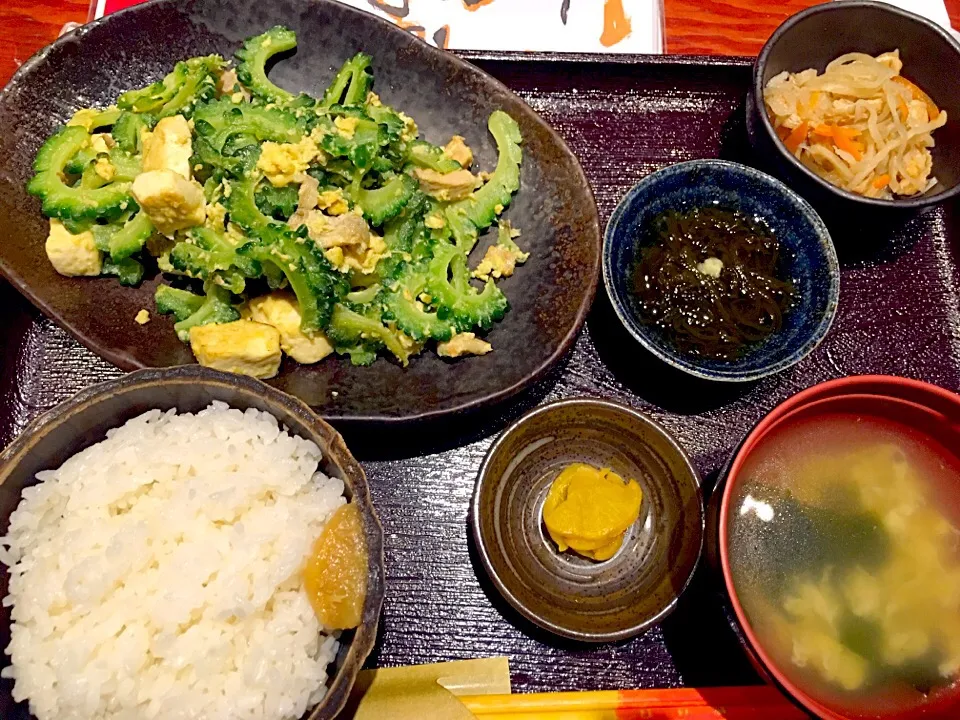 ゴーヤチャンプル定食|htさん