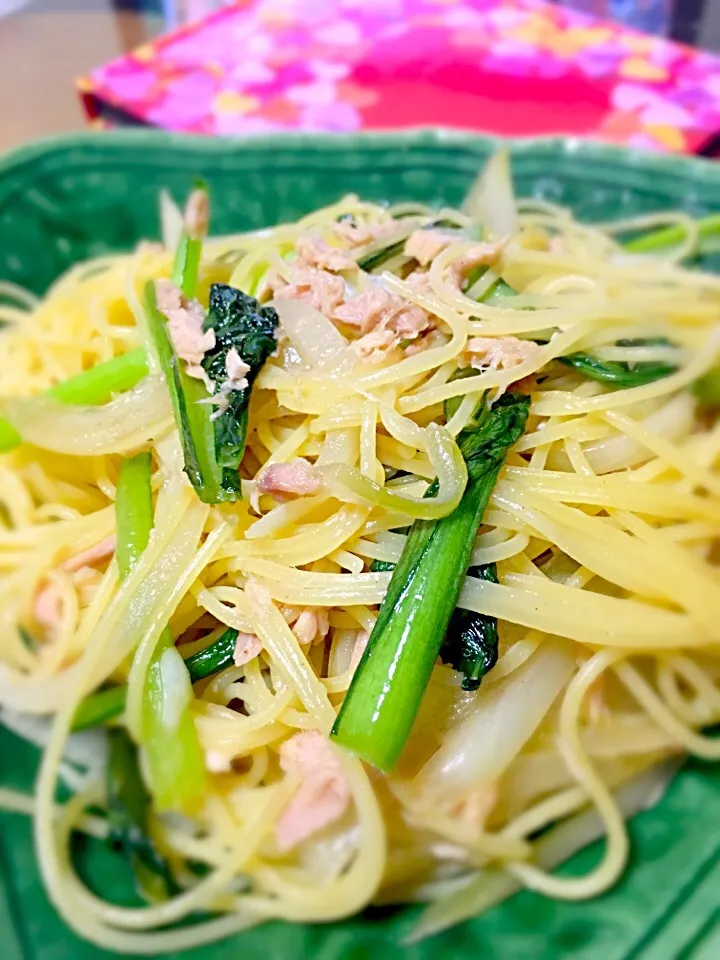 妊婦さんにも〜小松菜とツナのパスタ🍝💖|haaaaaatanさん