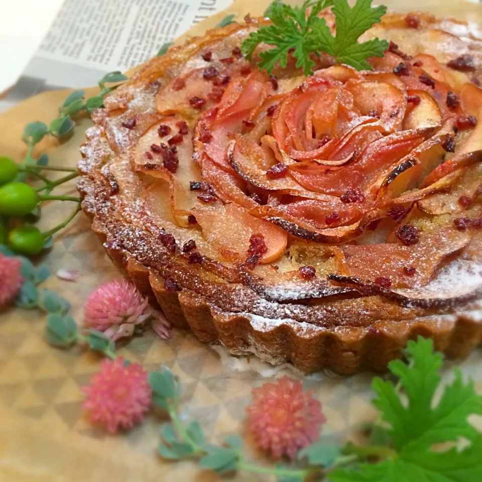 Snapdishの料理写真:Apple rose tart*|⋆͛*͛wandering.cat⋆͛*͛さん