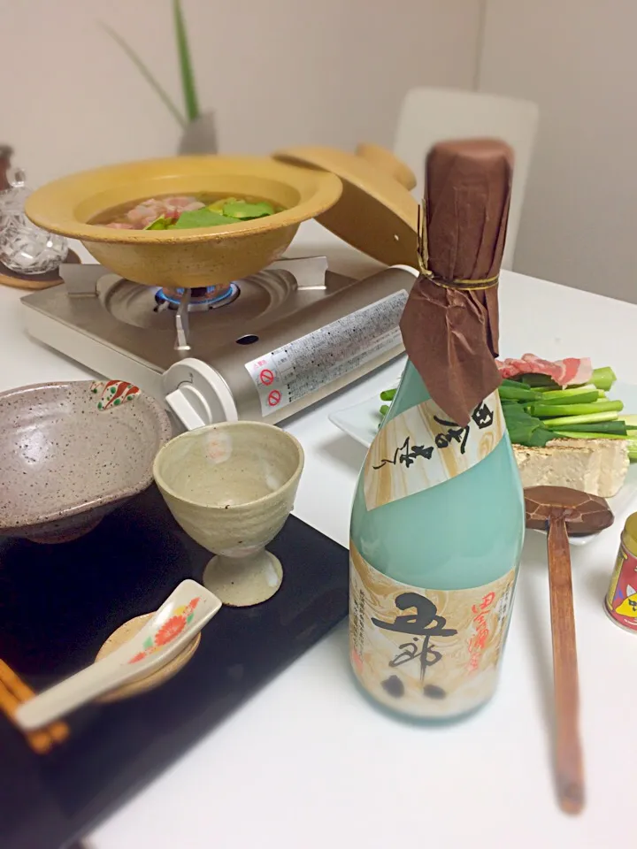 Snapdishの料理写真:みぞれ鍋と五郎酒|Sokoさん