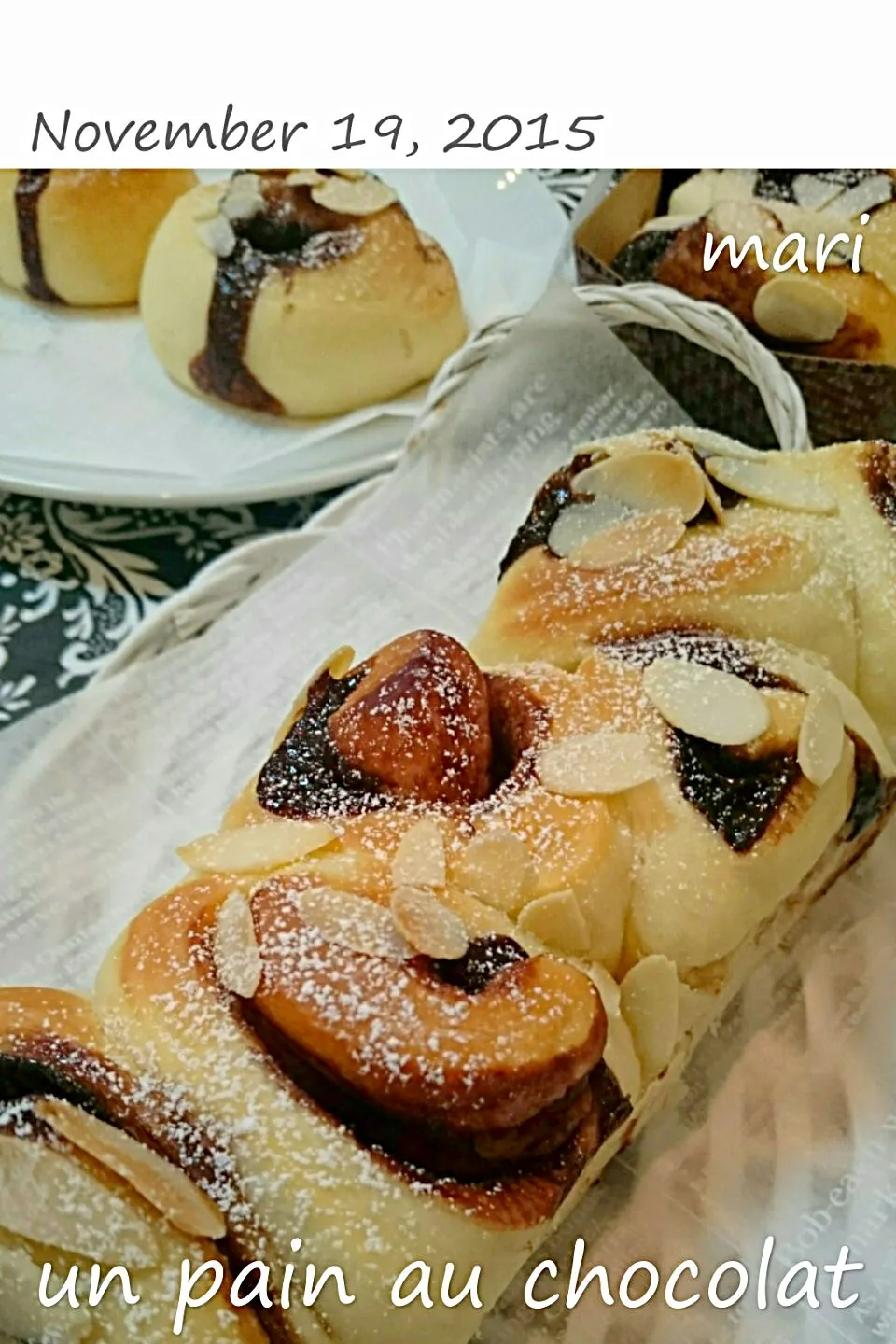 Snapdishの料理写真:【パウンド型でチョコパン焼きました】形がビミョー😅|mariさん