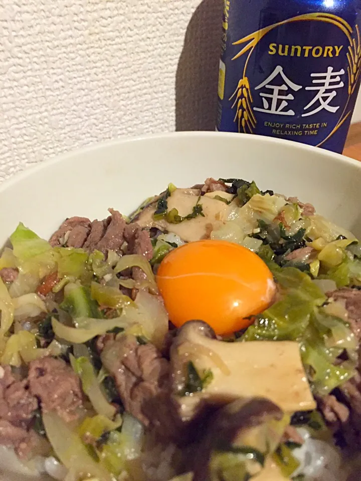 Snapdishの料理写真:牛肉のスタミナ丼|pkeiさん