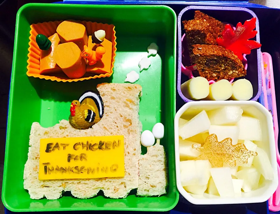 "Eat Chicken for Thanksgiving" Lunch Bento|Cheryl Melnickさん