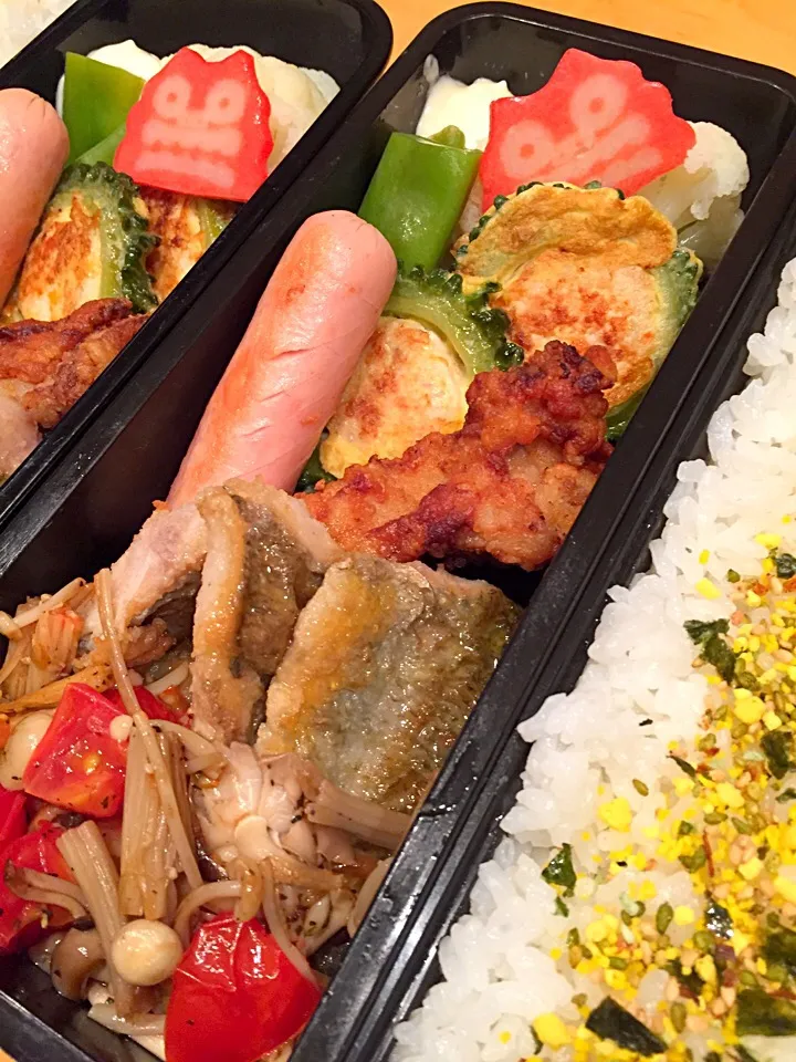 Snapdishの料理写真:今日の親父弁当！|沖縄「ピロピロ」ライフさん