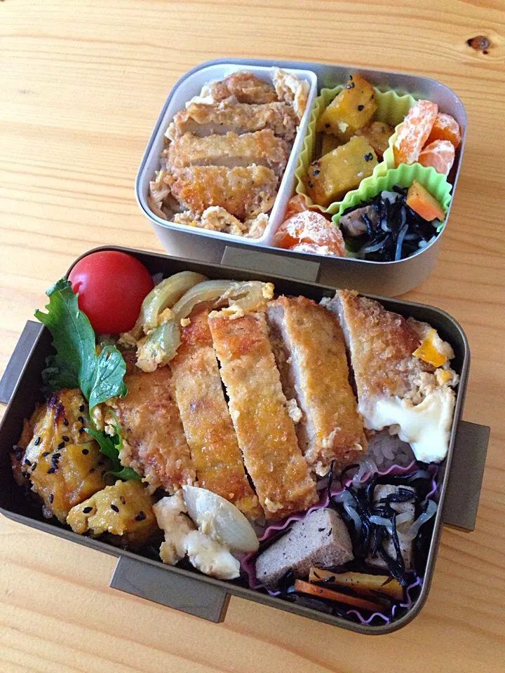 Snapdishの料理写真:11.20カツとじ丼弁当|まゆさん