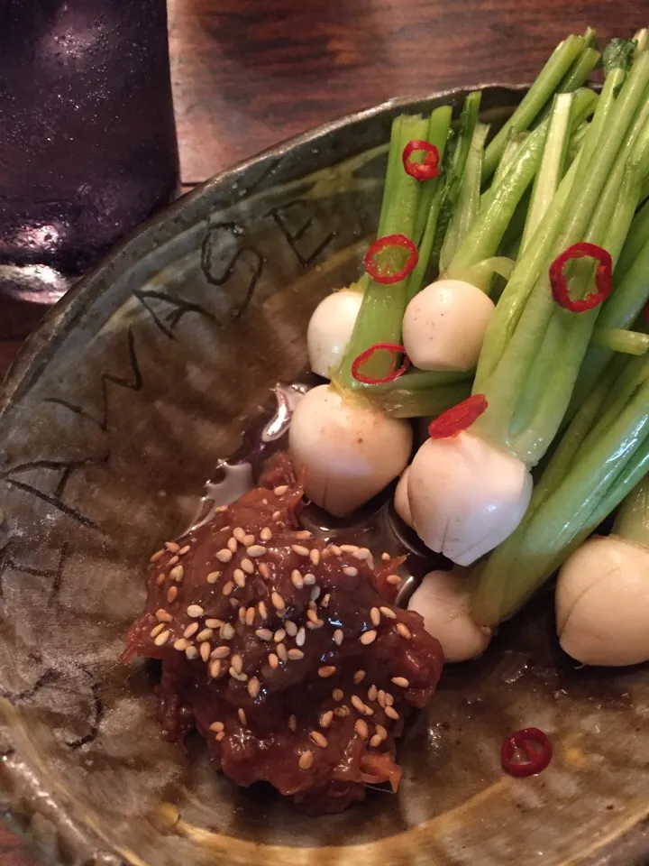 Snapdishの料理写真:ミニカブの甘酢漬け  生姜クルミ味噌|麦チョコさん