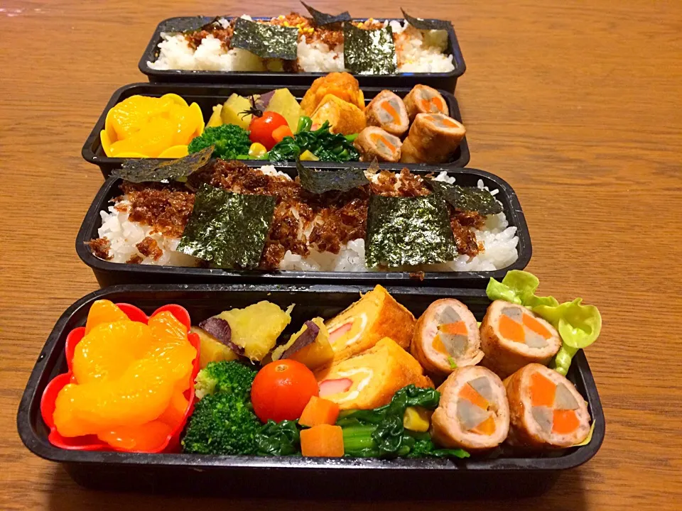 Snapdishの料理写真:11/20 今日の高1男子弁当＋自分弁当^_^|chunさん