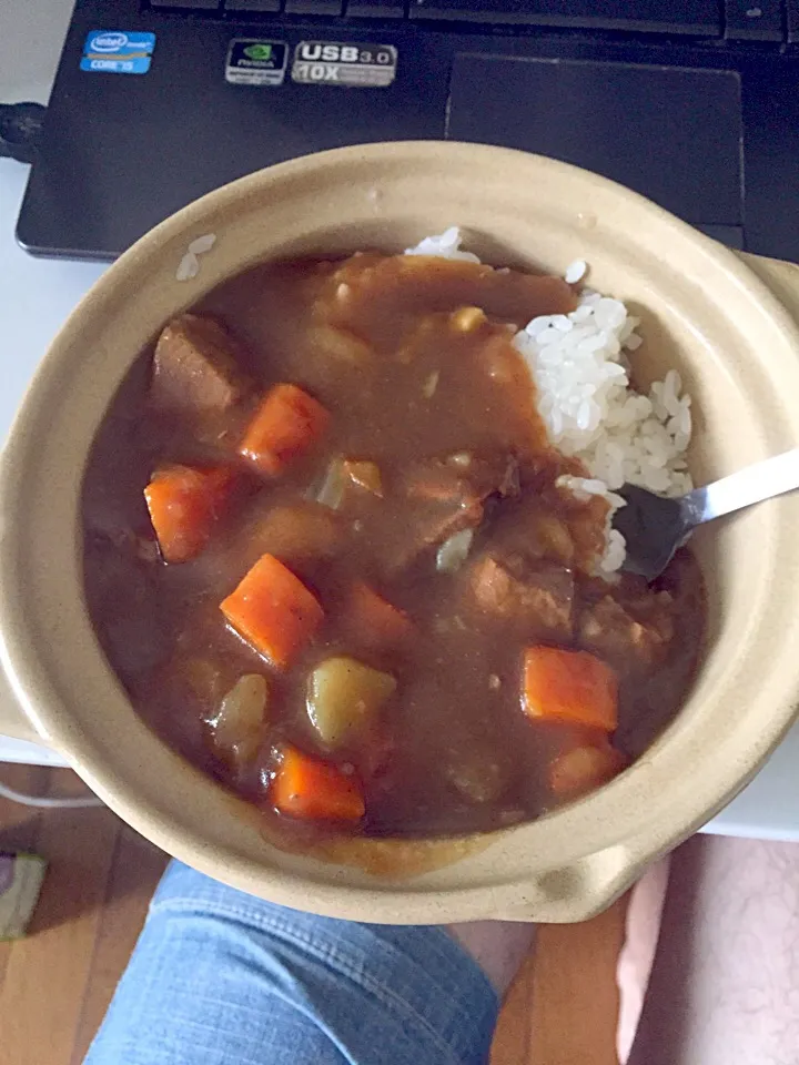 自分が作ったカレーです|はくはくさん