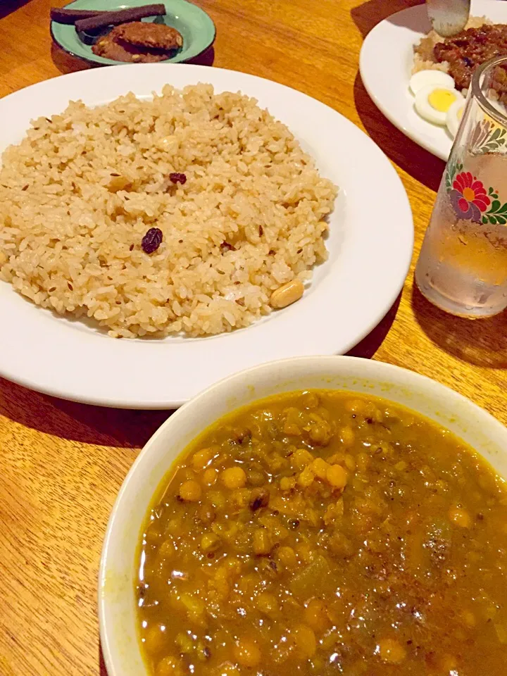 豆カレーwith木の実ごはん☺️|あぼちさん