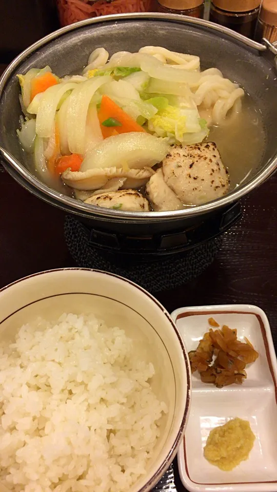 鶏つくね鍋定食|るみおんさん