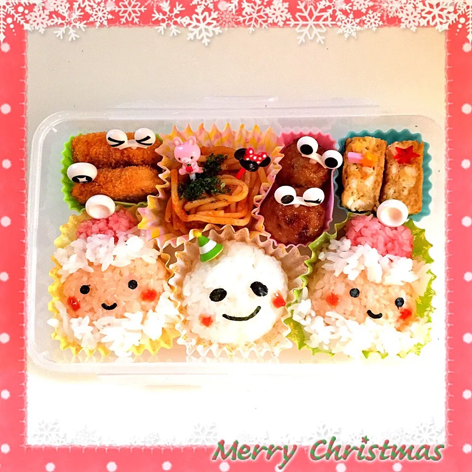 クリスマス🎄サンタちゃんと雪だるま弁当|Makinsさん