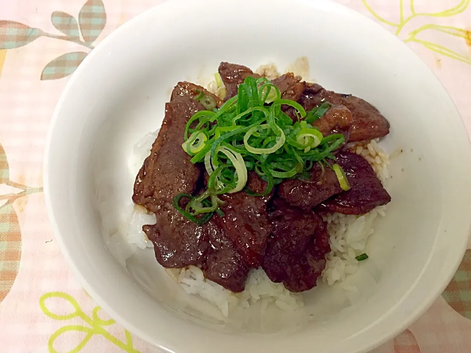 赤ワインソースの鴨ねぎ丼|もたぷーさん