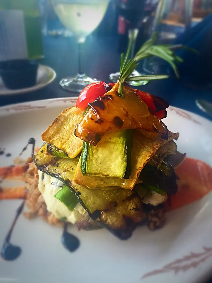 Grilled vegetable Napoleon w/ a balsamic glaze|Liesel Ryanさん