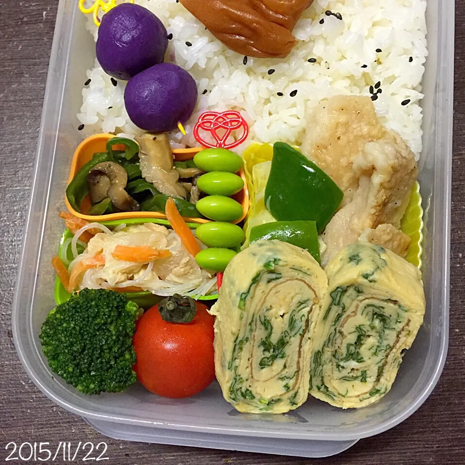 Snapdishの料理写真:11/22お弁当⚘ᗾᐝ|ふくろう女子さん