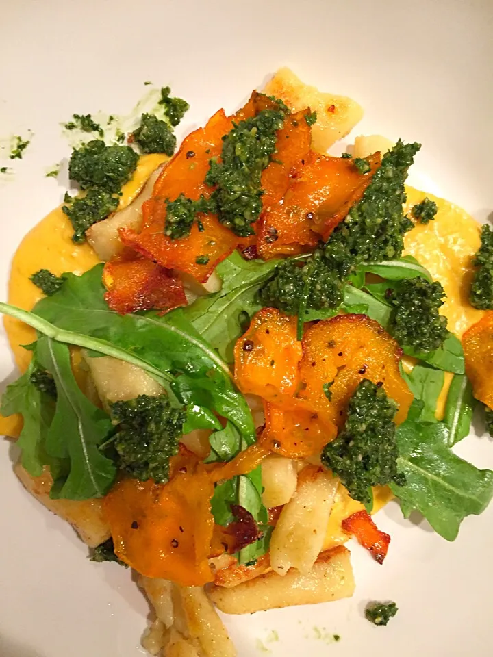 Gnocchi with butternut squash and carrot maple pesto|Matthew Cashenさん