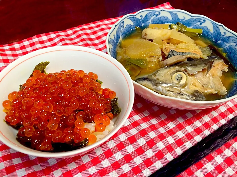 東北の恵みがたくさん✨ 三平汁、いくら丼😋|♥️さん