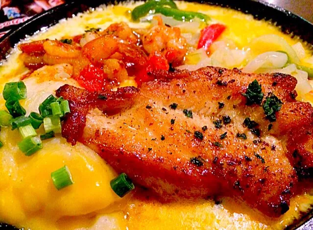 Chicken & shrimp sizzling😋❤️✨|Liezlさん