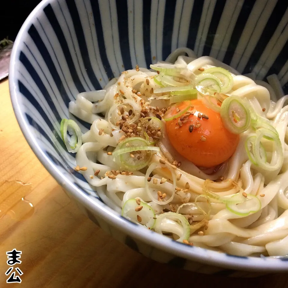 釜玉饂飩|まる(丸大豆)さん