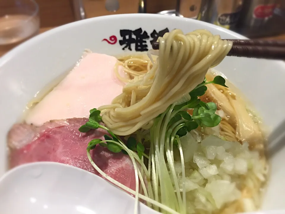 Snapdishの料理写真:煮干生姜醤油らーめん@雅楽・あざみ野|らーめん好き！さん