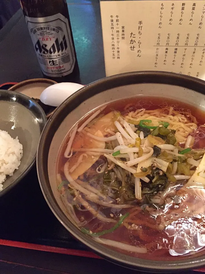 高菜ラーメン@手打ちラーメンたかせ横浜市ケ尾|タカシさん