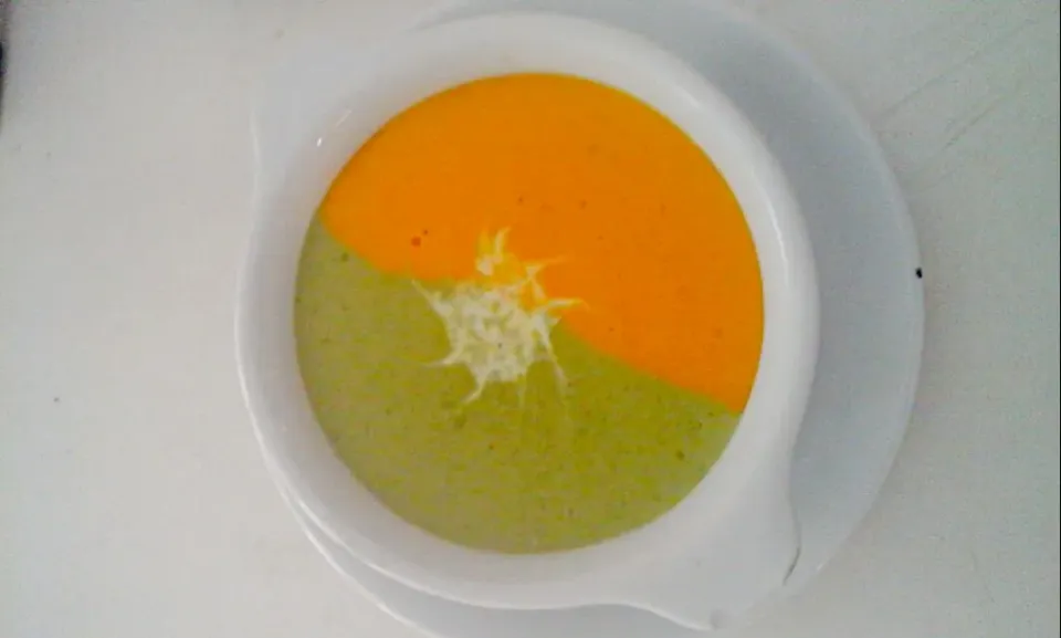 cream of brocoli and cream of carrot soup|🍒🍓🍝😊Calon CHEF🍰🍓🍒さん