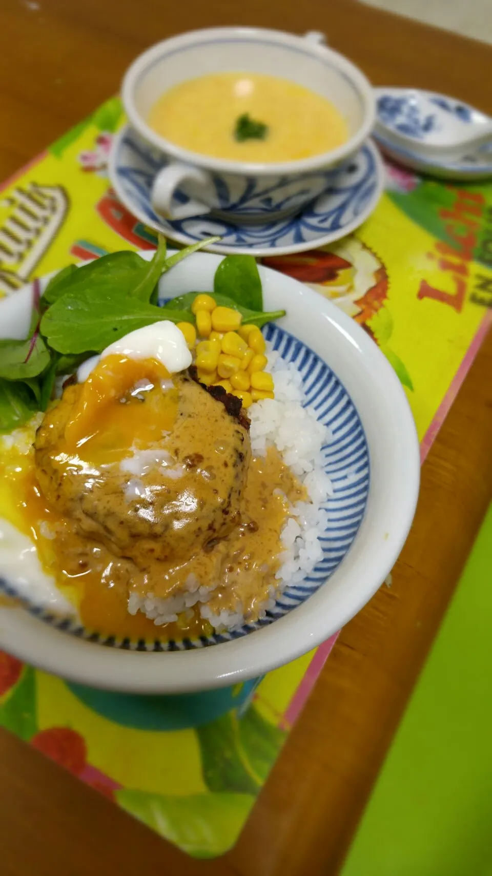 🌼豆腐ハンバーグのロコモコ
🌼にんじんポタージュスープ|はっぱちゃんさん